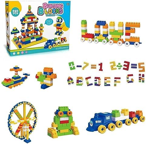 ONONCE Building Block Toys for Toddler, 250 Pieces Kids Toddler Preschool Educational Toys for Kids Age 3 4 5, Sensory Montessori Toys Kit,Gift Ideas for Kids Age 3+