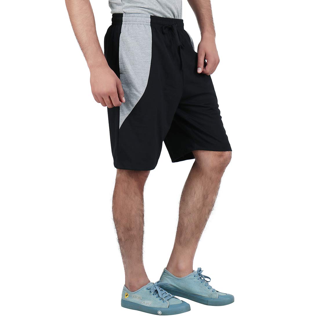 splash Cotton Rich Blend Grey Men's Running & Sports Shorts-picture-9