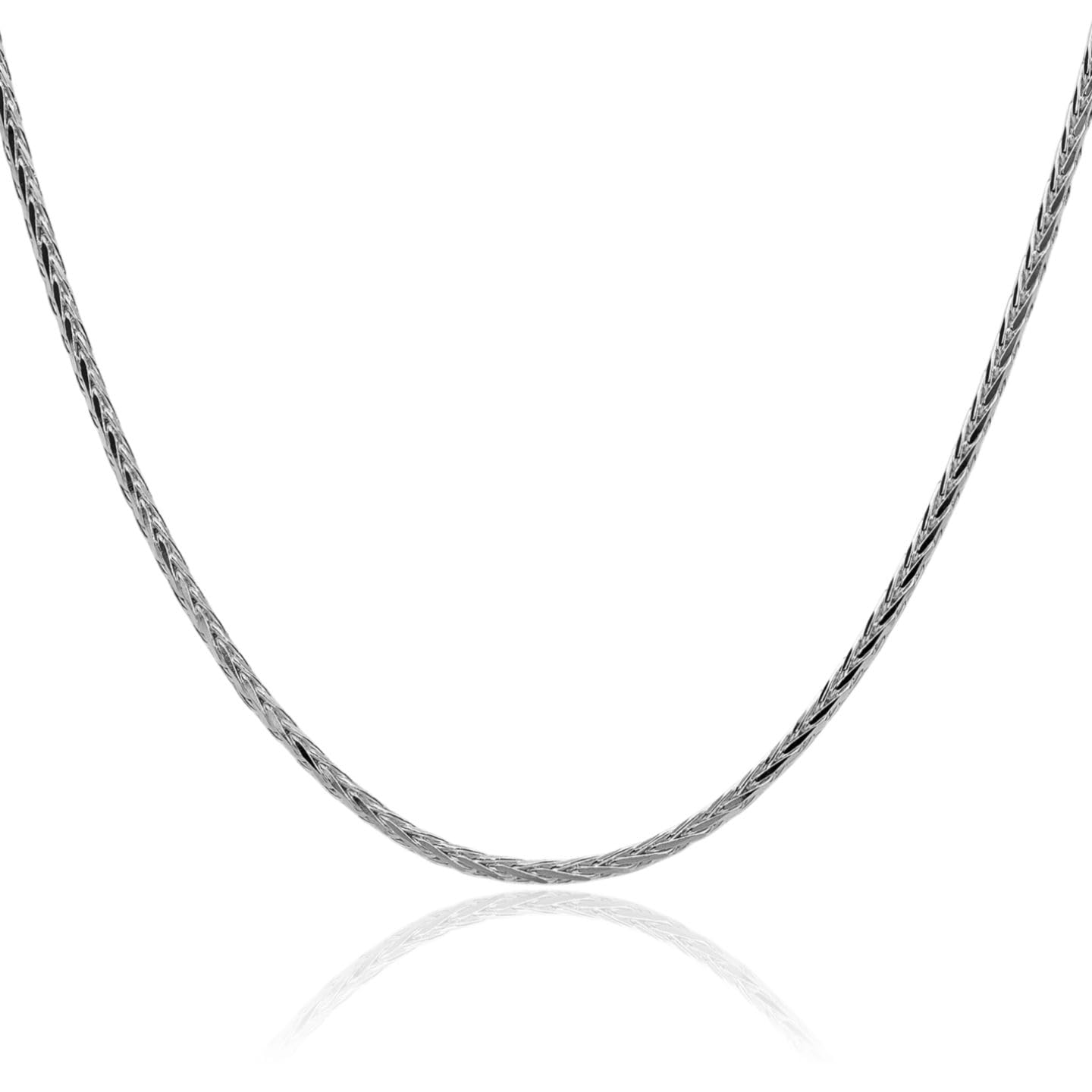 IceCarats 925 Sterling Silver 2.75mm Spiga Wheat Link Chain Necklace