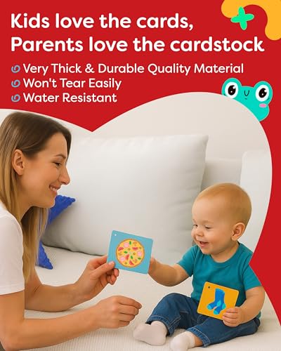100 First Words Flash Cards – High Contrast Picture Flashcards – Educational Learning for Speech and Early Vocabulary Featuring Animals, Food, Transport, Family, Clothes and More - Thumbnail 4