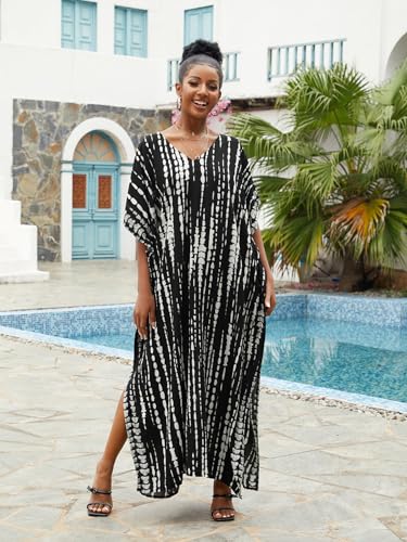 Kaftan for Women Plus Size Bathing Suit Cover up Batwing Dress Loose fit Moroccan Caftan mumu Dresses for Women2