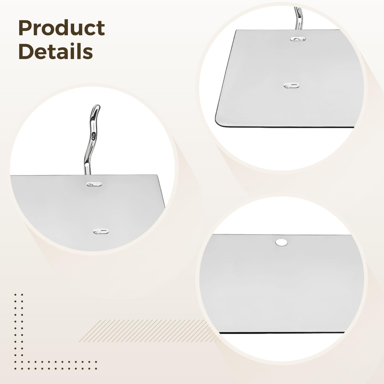 Bosreroy Heavy-Duty Galvanized Pegboard Shelves, 4-Pack, 9.8 X 3.9 Inches, for Organizing Tools, Spice Jars, Nursery Supplies, and More