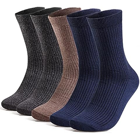 ElifeAcc Mens Cotton Rich Dress Calf Socks Soft Breathable Moisture-Wicking & Durable 5-Pack Cover