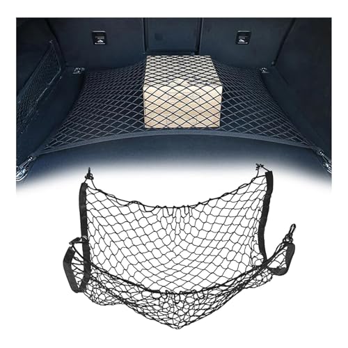 FMCLKMUXI Red Maletero Coche, para Dacia Dokker (2012+, 5-Sitzer) Organizador Elastica Equipaje Almacenamiento Sujecion Carga Ganchos Resistentes 70x50cm