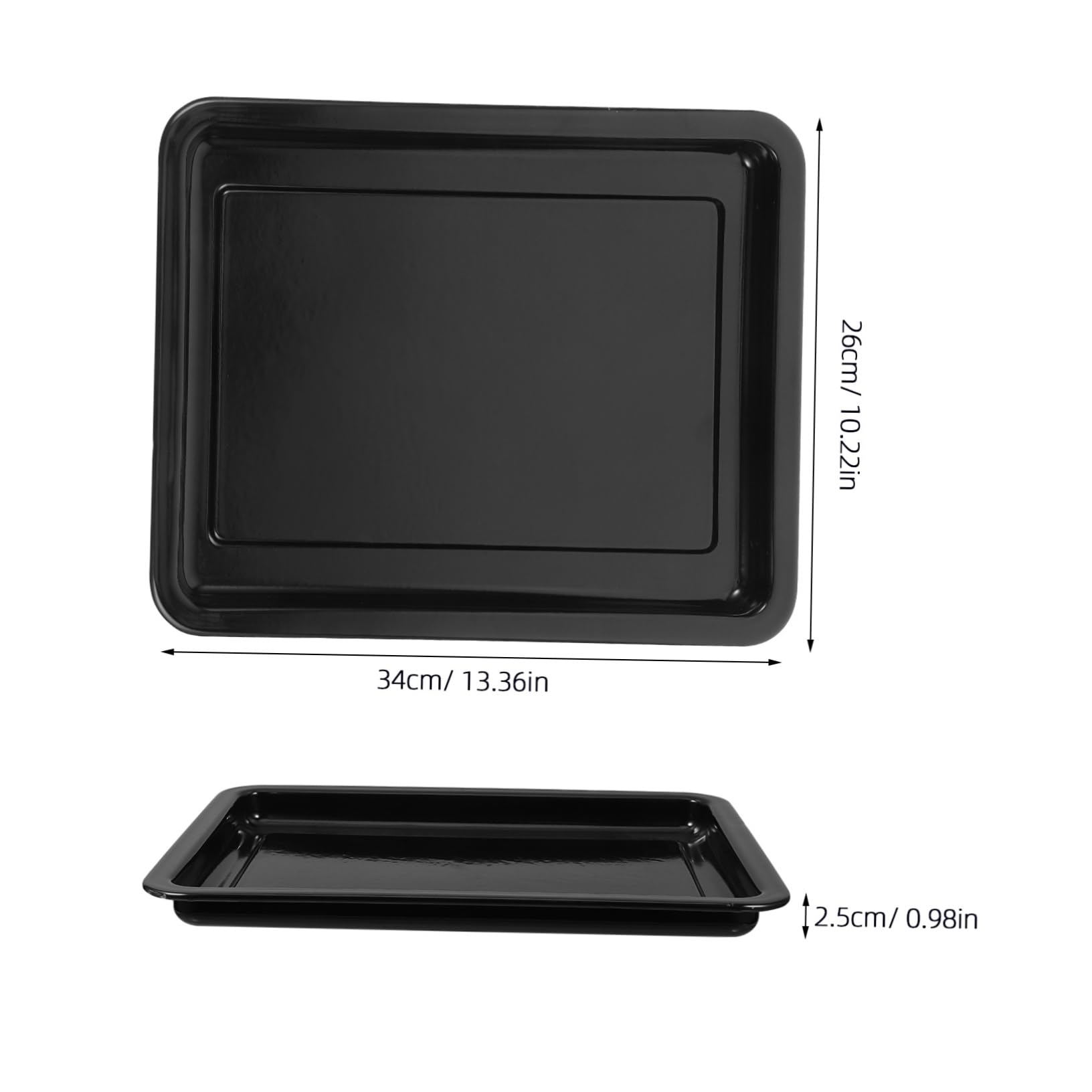 DECHOUS Outdoor Enamel Baking Pan Versatile Rectangle Roasting Tray for Induction Oven Deep Design for Grilling Meats and Vegetables Durable and Heat Resistant Bakeware