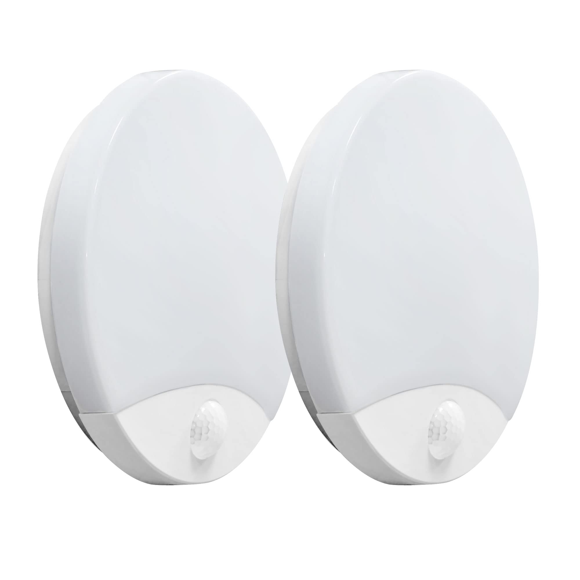Maxkomfort 2er Set LED Außenwandleuchte TOPAZ mit Bewegungsmelder 15W – IP44 Außenlampe 4000K neutralweiß – moderne Wandlampe 1050 Lumen für Haus & Garten
