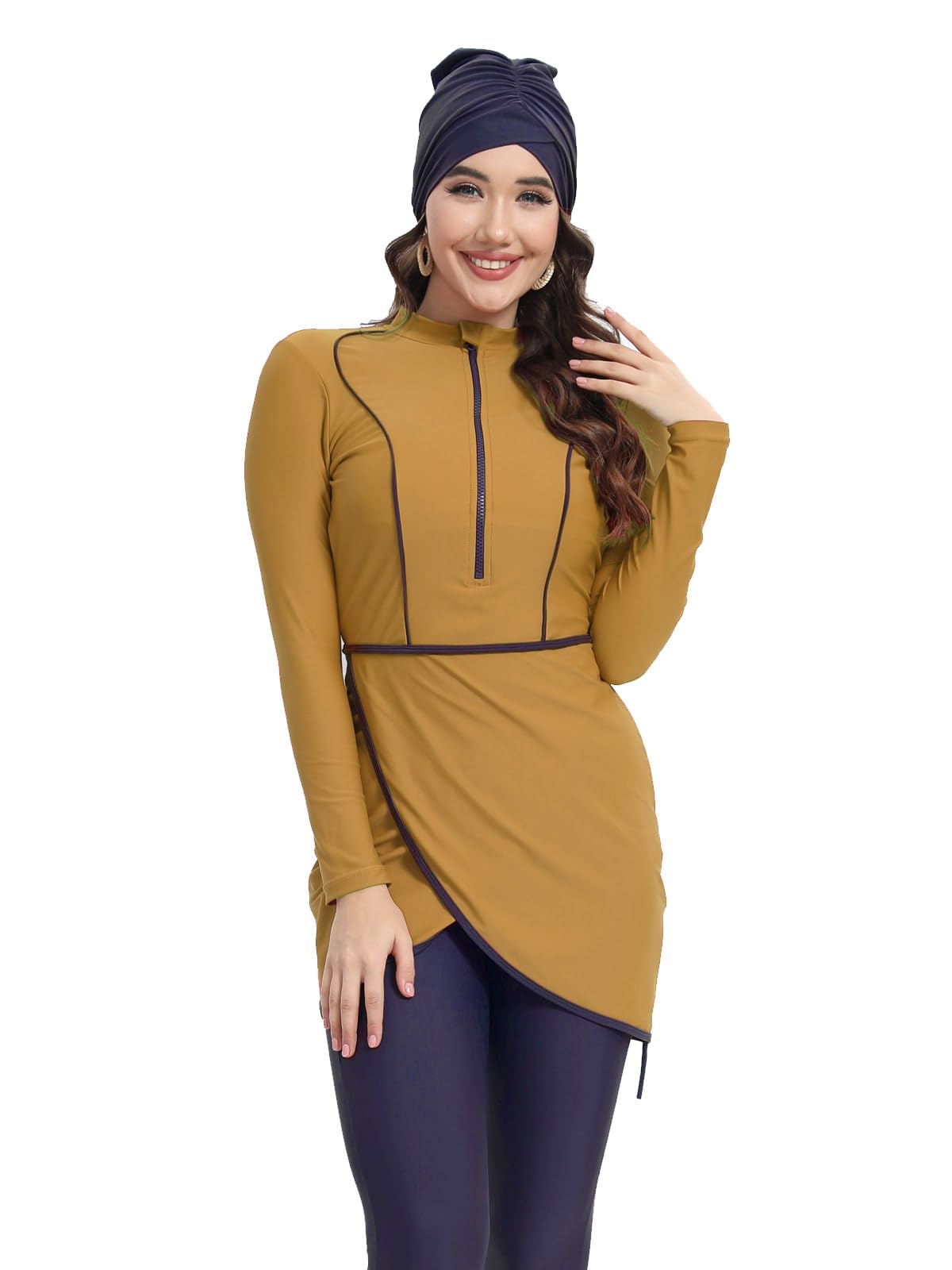 Costume da bagno da donna 3 pezzi musulmano copertura completa hijab burkini modesto costume da bagno Burkini