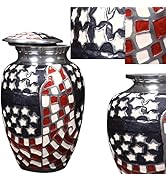 Alpha Living Home Cremation Urn for Ashes - Adult Funeral Urn Handcrafted - Affordable Urn for As...