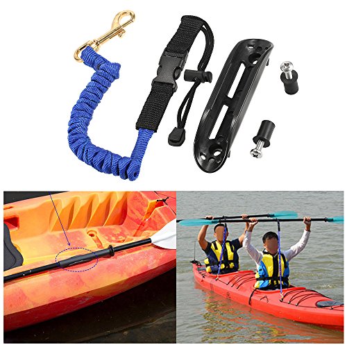 Montagem de canoa, Andoer Suporte para clipe de remo para caiaque Kit de suporte para remo de remo p