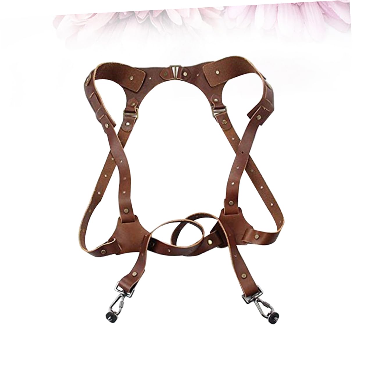 Bandoulière Maintien Stable Réglable en Cuir Marron pour Appareil Photo