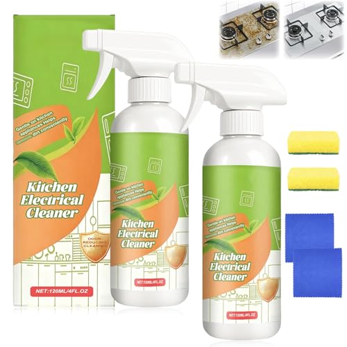2PCS Electrolyzed Ion Kitchen Cleaner Spray, Cleanse Natural Enzyme Formula to Household Appliances, Multi Purpose Cleaner, Kitchen Appliance Cleaner for Hold, Oven, Stove, Range Hood