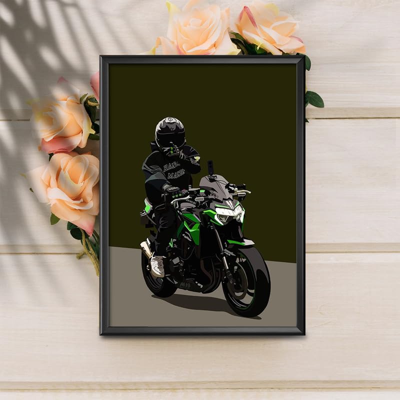 FRAME WALE BHAIYA Home Decor Frames - Kawasaki Z900 Bike Modern