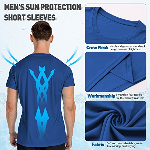 MEETYOO Men Swim Shirts,UPF 50+ Sun Protection Shirts for Men Rash Guard Shirt with Workout Athletic Shirt2