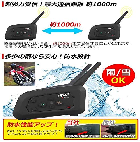 Amazon.co.jp: バイク インカム V4 Plus 4人同時通話 EJEAS