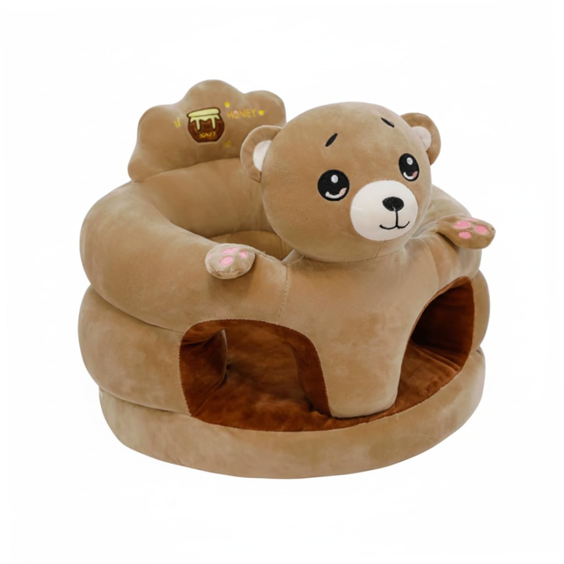 Xoeryoy Baby Sitting Chair, Sit Me up Floor Seat for Baby, Brown Bear Sitting Chair - Ergonomic Infant Seat for Up, Portable Support 3-12 Months