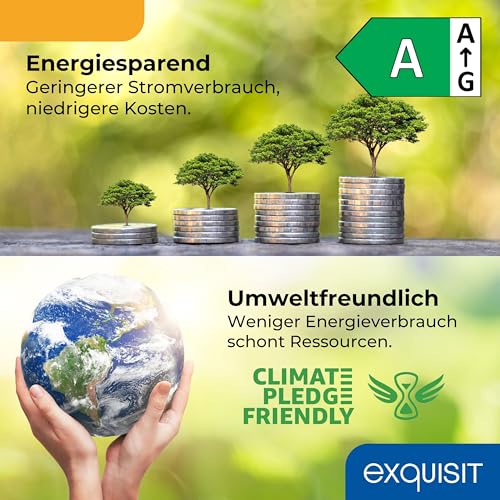 Exquisit Waschmaschine 8kg, Energieeffizienzklasse A, max. 1400 U/Min, Schnellprogramm, Startzeitvorwahl (3-24 Std.), Kindersicherung, Aquastop, ECO, 16 Waschprogramme, WA58014-340A weiss – Bild 5