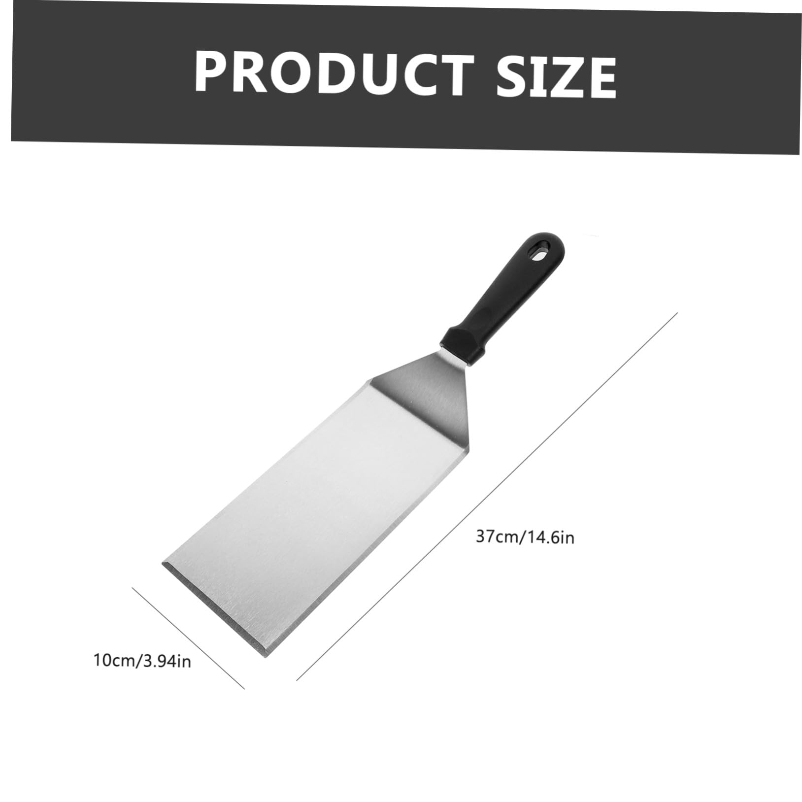 Gatuida Spatules Cuisine Inox 3 Pièces Résistantes la Chaleur Manches en Plastique, Pelle à Steak Multifonction, Outils pour Barbecue et Cuisson en Intérieur et Extérieur