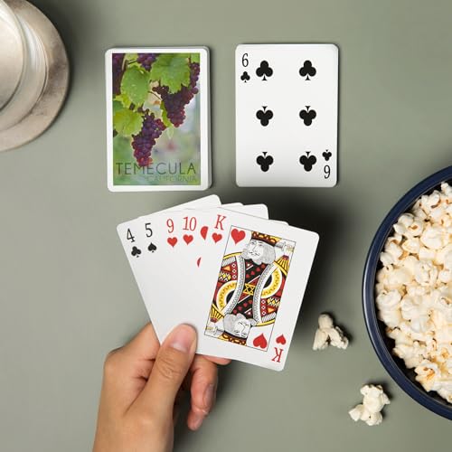 Lantern Press Temecula, California, Uvas en Vid, 52 Cartas Poker miniatura 2