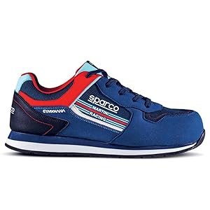 Sparco Zapatillas Gymkhana S1P Martini-R Talla 42 Azul, Mocasín Estilo de conducción Unisex Adulto, EU