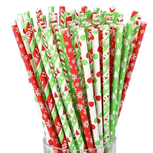 Bokon 300 Pitillos de Papel Navideños 19.7 cm miniatura 1