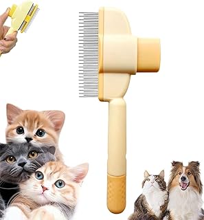Fellblitz Cat Brush, 2025 Cat Brush, Glvomazty Flea Comb for Cats and Dogs, Cat Hair Brush, Undercoat Brush, Cat Dematting Knots & Removes Fleas, Gentle, Orange product image