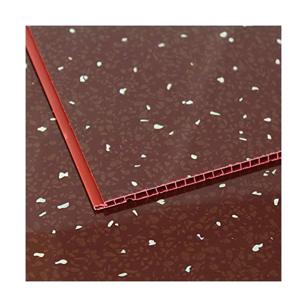 5mm Red Diamond Stone Wall Panels & Ceiling Panels AKA RED Sparkle. Tongue and Grooved . Ideal for your bath/shower walls going over tiles and on your ceiling 100% waterproof - Image 5