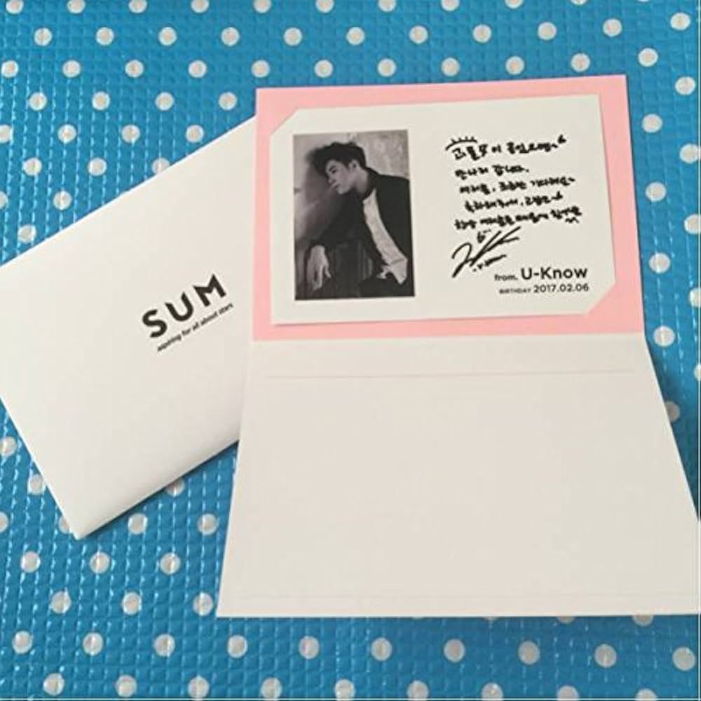 SUPER JUNIOR - SMTOWN SUM センイル BIRTHDAY カード ★SJ ウニョク SUPER JUNIOR - SMTOWN SUM センイル BIRTHDAY カード ☆SJ