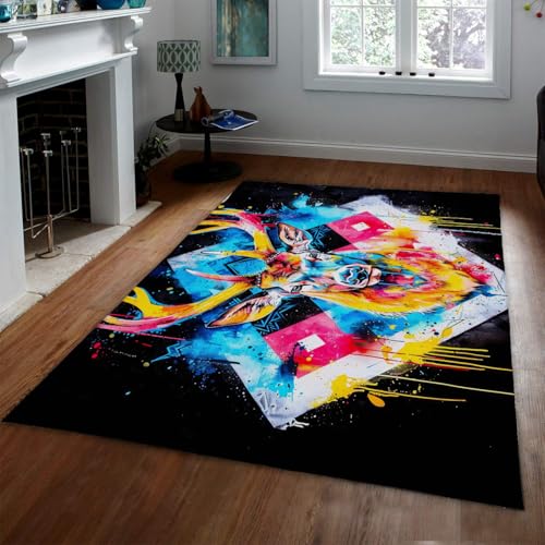Tapis de cerf lavable en machine de 120x150cm à poil bas et entretien facile - 3