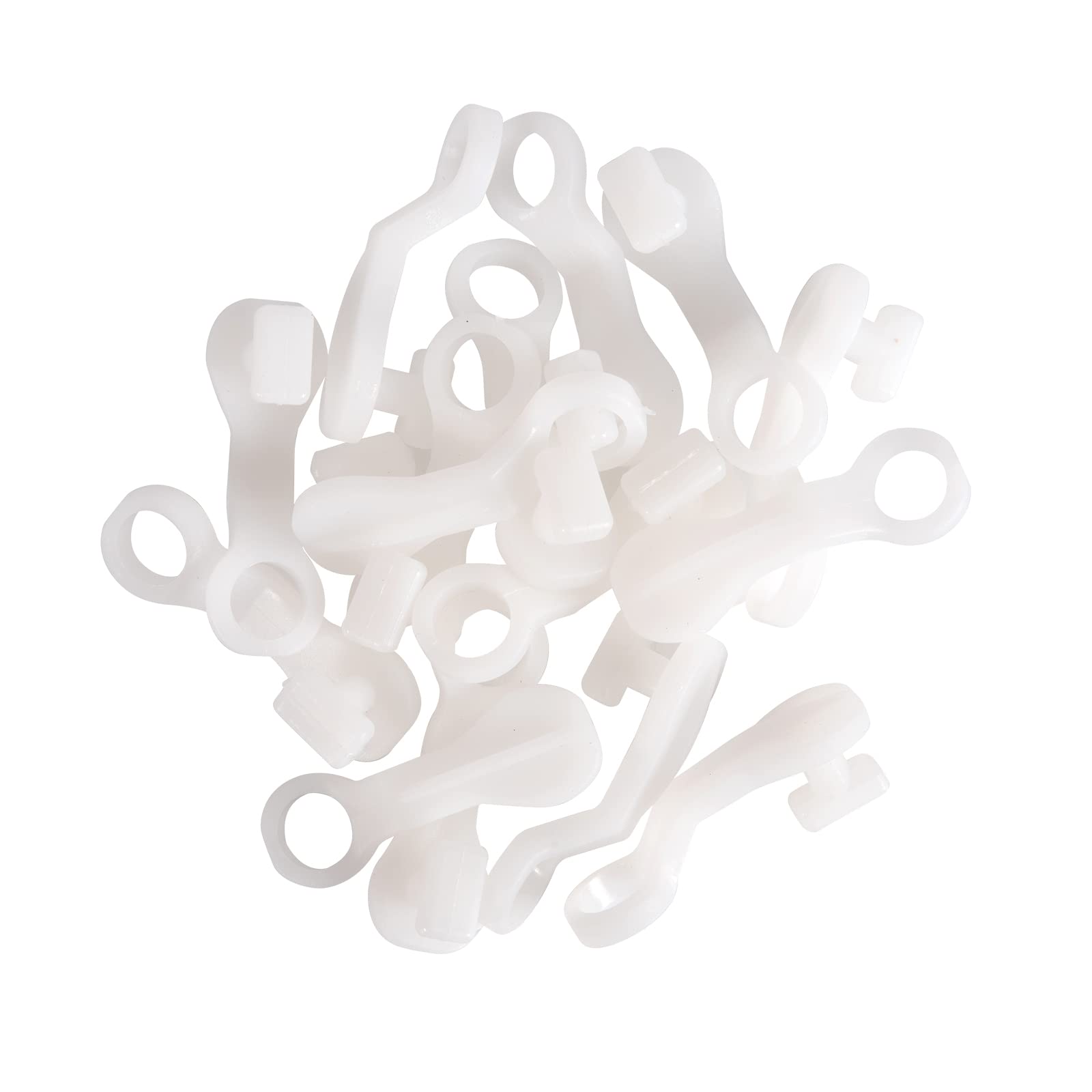 Curtain Glider Hooks White Plastic Curtain Hook for Curtain Rail Track Pack of 100…, 100 PACK - Image 3
