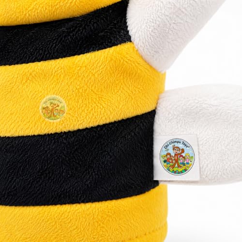 Image of Honeybee Puppet Soft Hand Puppet for Kids Role Play Storytelling Educational Toy