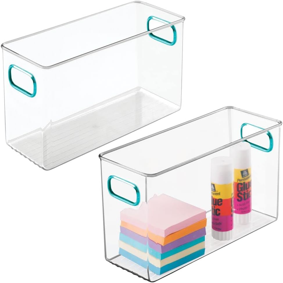 mDesign Plastic Home, Office Storage Organizer Container