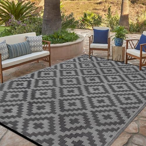 SAND MINE 6'x9' Black Grey Rug