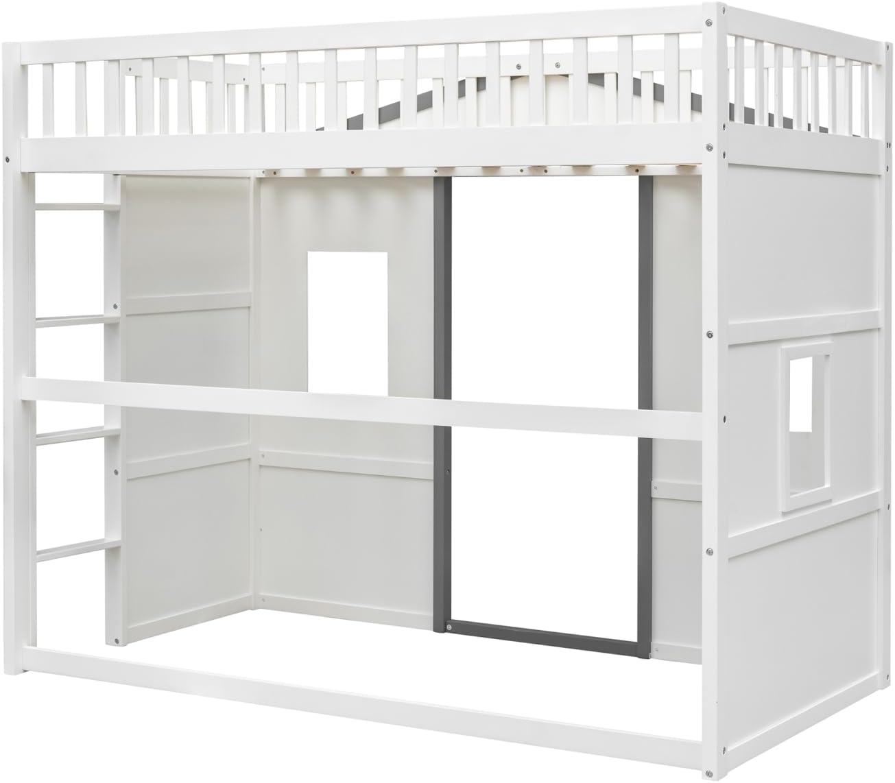 View from underneath the TRIPLE TREE Twin Size House Loft Bed