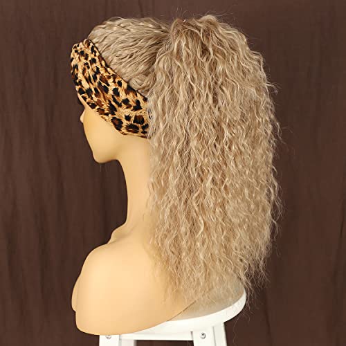 Perruque bandeau sans colle pour éviter les irritations : boucles blond cendré 66 cm