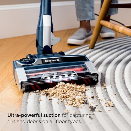 Shark Stratos Corded Stick Vacuum, DuoClean PowerFins, Navy, HZ3002 - image 2