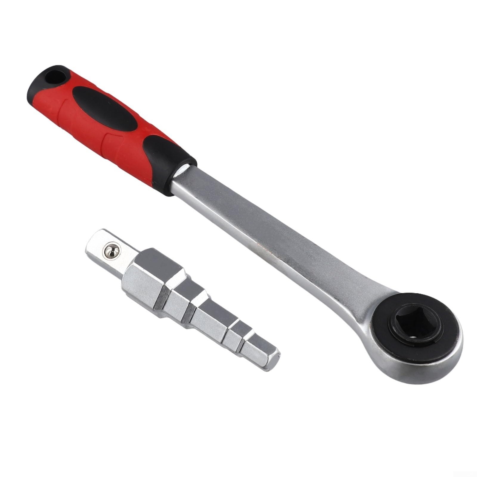Radiator Ratchet Spanner 10-21mm with Ratchet Handle, Carbon Steel Stepped Wrench for Radiator Valves and Nipples, Home & Garden Tool Set(A)