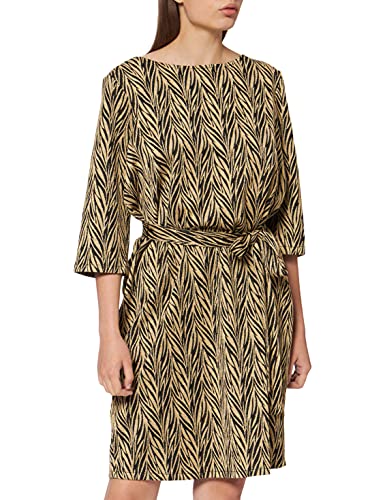 Junarose Jrpalo 3/4 Sleeve Abk Dress-S Vestido, Negro (Black AOP: Gold Foil), Small (Talla del Fabricante: S-40/42) para Mujer