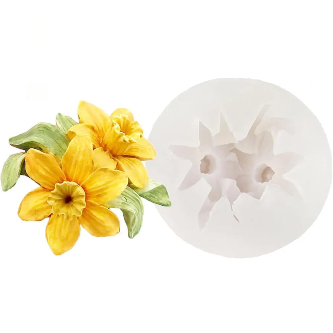 Skytail Lily Candle Mold Flower Molds for Making Scented Candle Wax Waxmelts Aromatherapy Chocolate Fondant Candy Cake Decoration Polymer Clay Resin Art Soap Molds DIY Cake Mould-image-49