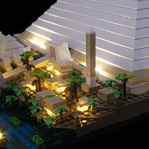Mixiaokit Led Lighting Kit For Lego Pyramid Of Giza, Lego Pyramid 21058 Diy Light Kit Compatible With Lego Pyramid Of Giza Lights (Lego Set Not Included) #TOP1