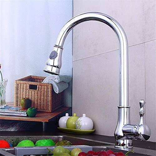 Robinet de cuisine extractible avec douchette rotative pour évier - 2