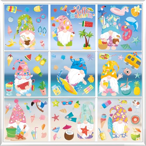 Fensterbilder Selbstklebend Sommer Deko Fenster Aufkleber Dekorationen 9...