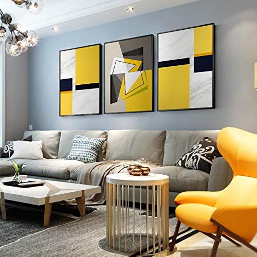 Affiche géométrique salon design scandinave grand format 60x90cm