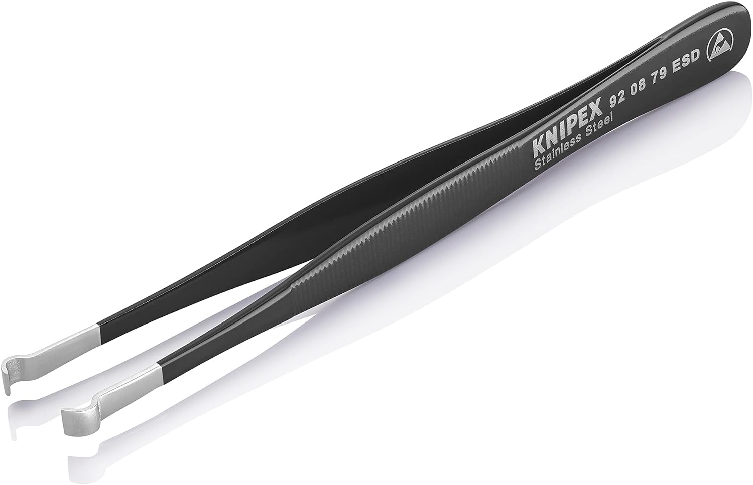 KNIPEX Pincety do pozycjonowania ESD matowe ryflowane 122 mm, 92 08 79 ESD