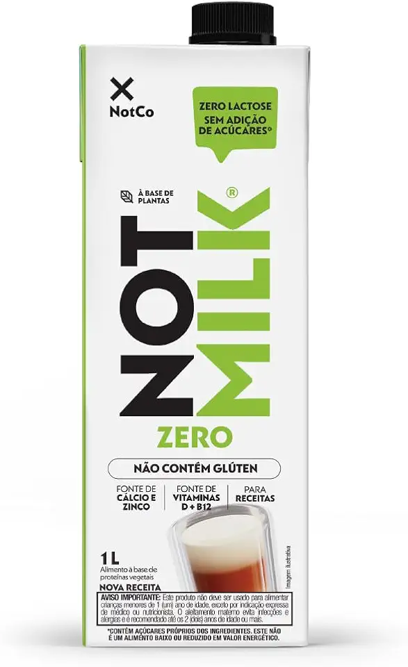 Notco Bebida Vegetal Notco Notmilk Zero Adição De Açucar 1L (Embalagem pode variar)