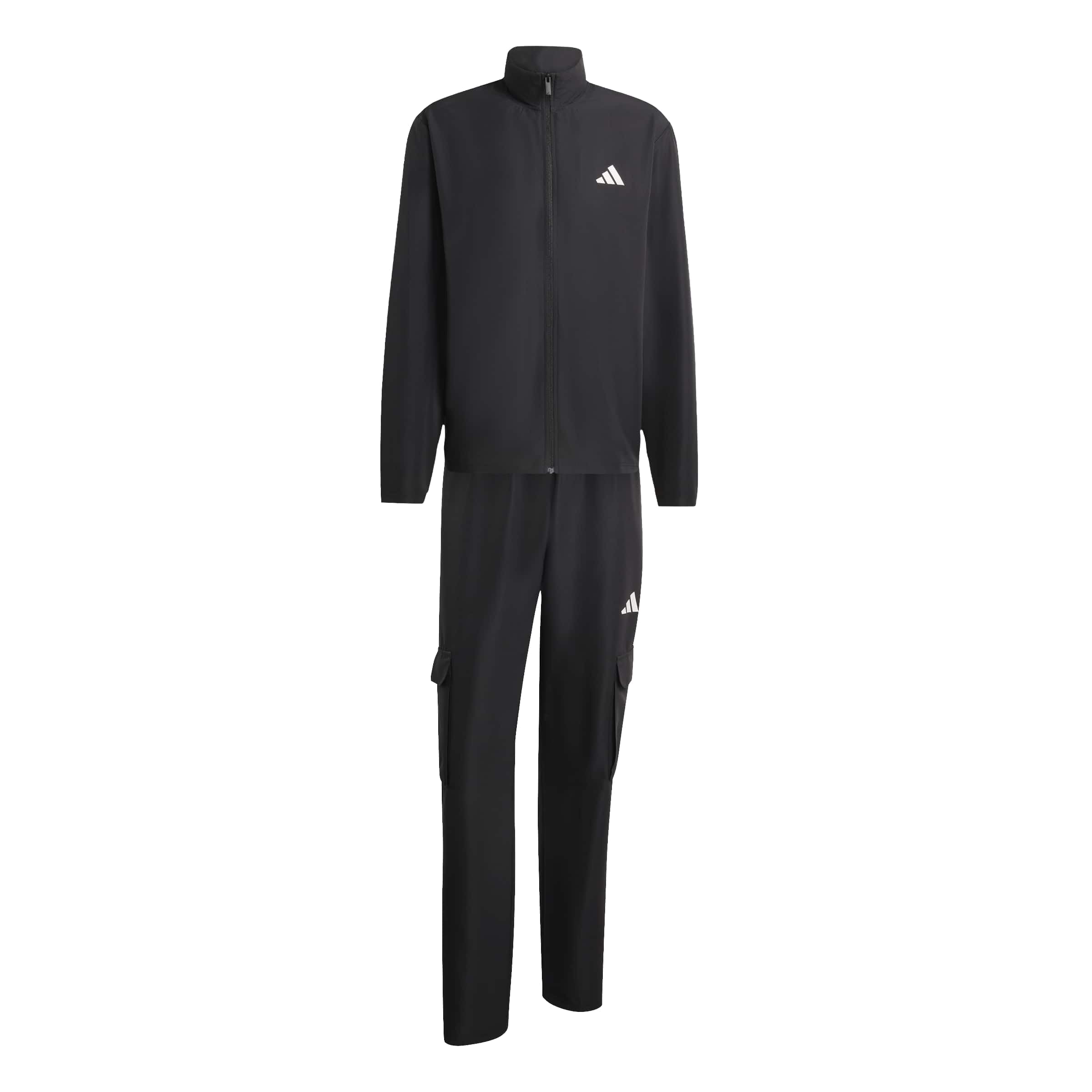 adidas Uomo SPORTSWEAR WOVEN CARGO TRACKSUIT, black/​black, S