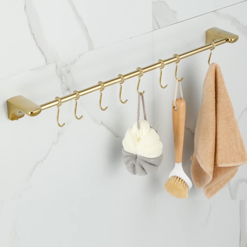 Barre porte-serviettes et crochet de chiffon 60 cm en acier inoxydable pour cuisine