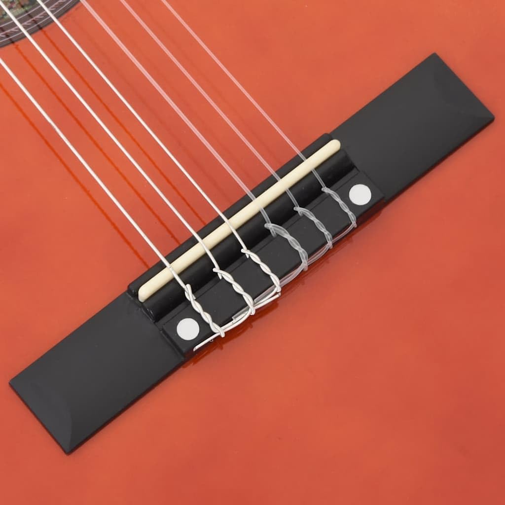 Klassische Gitarre 3/4 36 Zoll aus Lindenholz für Anfänger und Kinder, Naturholz Zupfinstrument mit Nylon Saiten, Griffbrett aus Hartplastik, ideal für Schule, Üben und Auftritt
