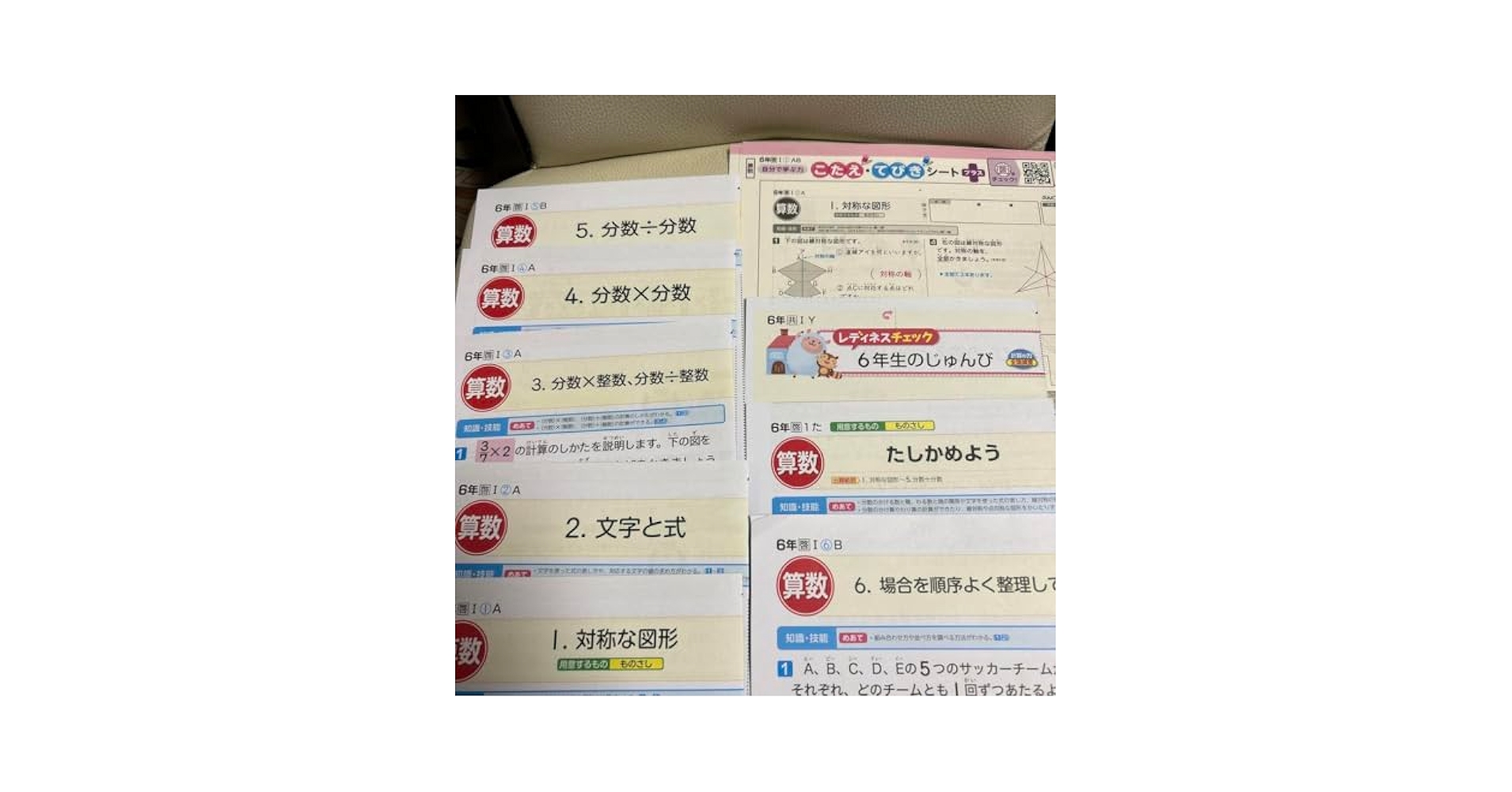 小6算数カラーテスト答えてびきシートNぶんけい啓林館2024〜2025年計20枚 小6算数 令和6年度カラーテスト Nぶんけい啓林館2024