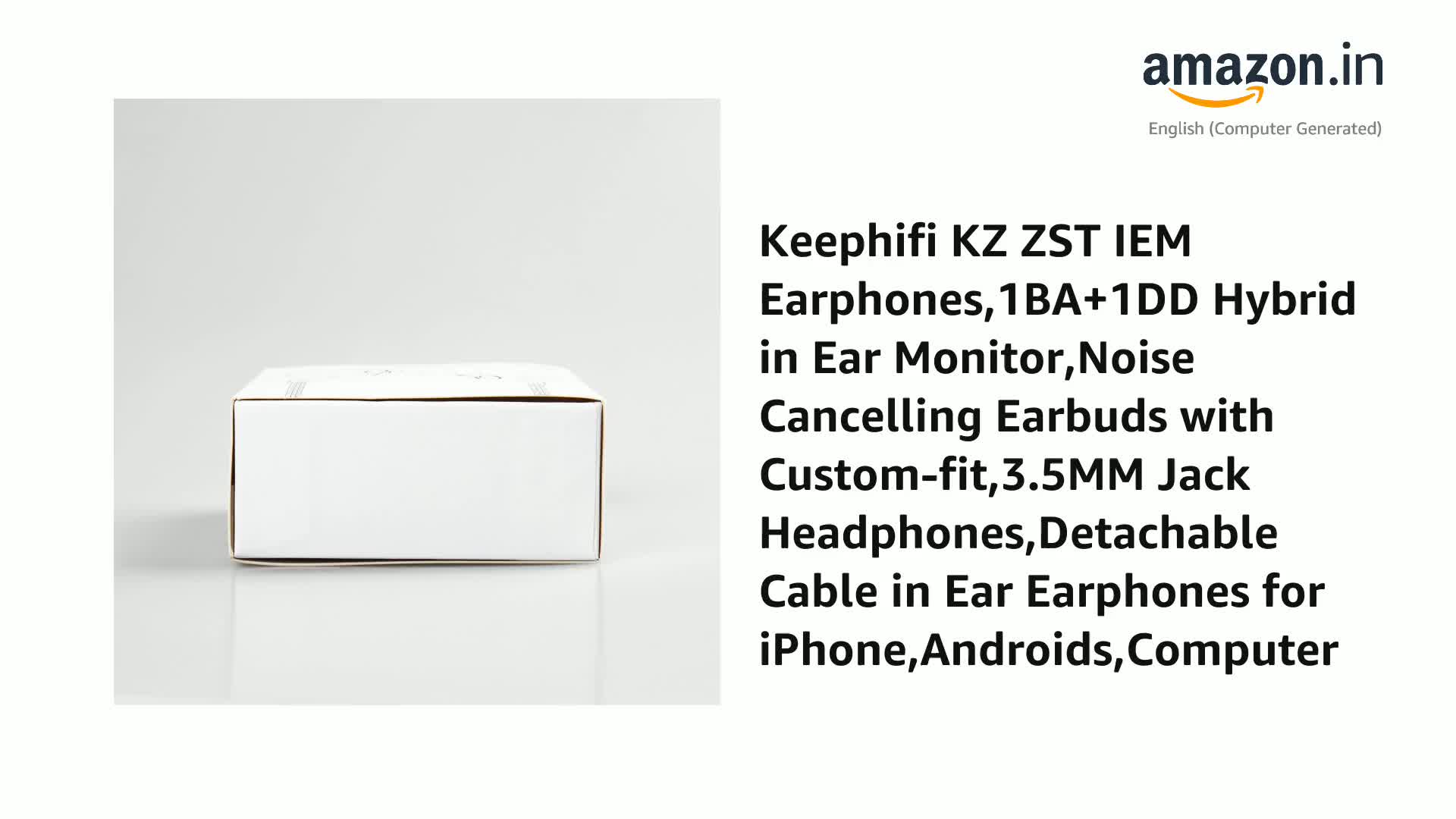 keephifi KZ ZST IEM Earphones 1BA+1DD Hybrid in Ear Monitor Noise