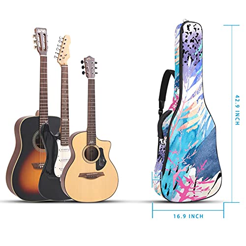 Housse guitare acoustique imperméable avec fermeture éclair renforcée rose